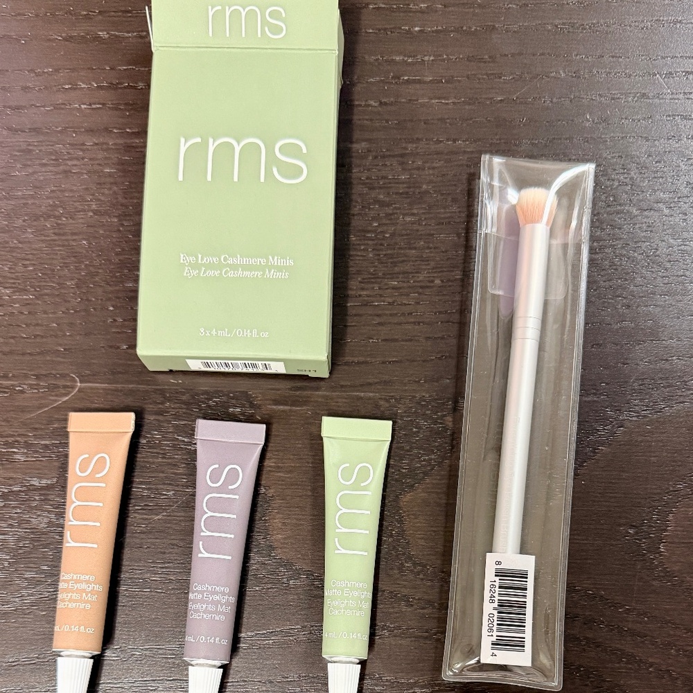 RMS Eye Love Cashmere Minis and Everything Eye Polish Brush
